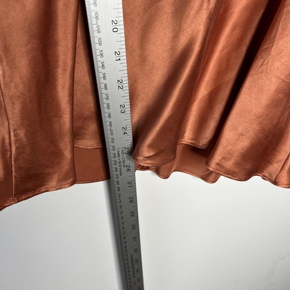 Nine West Silk Cami Tank Top Womens Plus 16W Rust Lace Sequin Straps Beaded - Picture 8 of 9